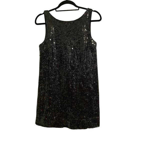 FREE PEOPLE Sequin Sleeveless Mini Dress Black size 6 - Picture 2 of 9